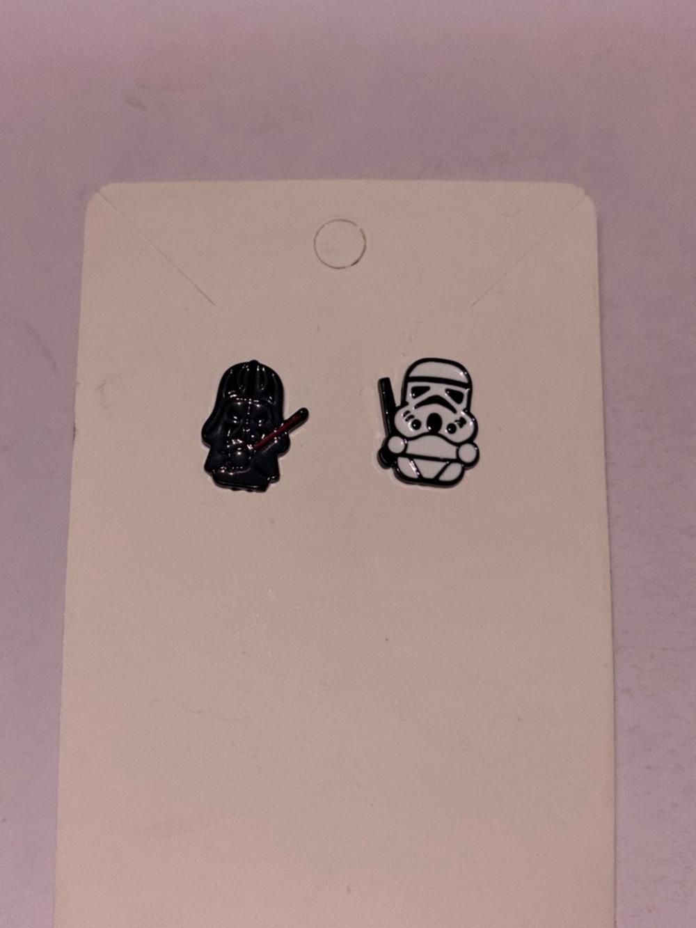 Star Wars Black and White Character Stud Earrings